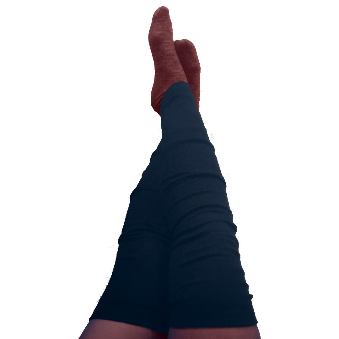 Mørkeblå Uld Benvarmere Til Voksne