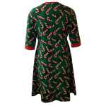 A-formet plus size julekjole - Toya Candy Cane