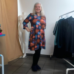 Fyrværkeri prints A-formet plus size kjole - Tulla Fireworks