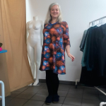 Fyrværkeri prints A-formet plus size kjole - Tulla Fireworks