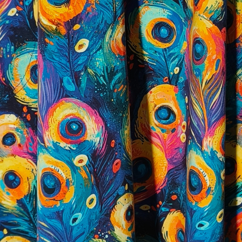 Plus size kjole - Genkei Colorful Peacock fra Amamiko
