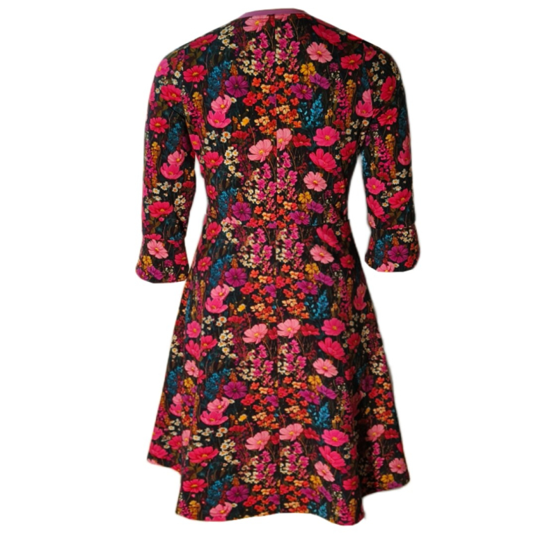 Plus size kjole - Genkei Pink Garden fra Amamiko