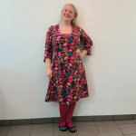 Plus size kjole - Genkei Pink Garden fra Amamiko