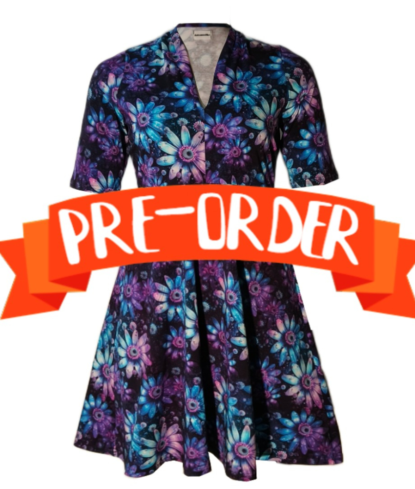 Plus size kjole - Takasaki Purple Passion fra Amamiko