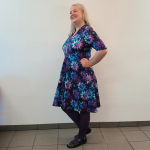 Plus size kjole - Takasaki Purple Passion fra Amamiko