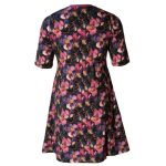 Plus size kjole - Tokyo Purple and Gold Flower fra Amamiko.