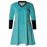 Plus size kjole Tulla Ice Blue Velvet fra Amamiko