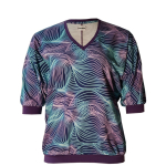 Botan Sound Waves - Løstsiddende plus size bluse fra Amamiko