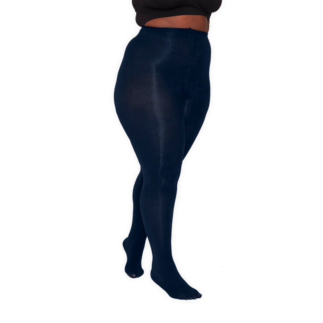 Navy Modal Curvy Super Stretch Strømpebukser fra Pamela Mann