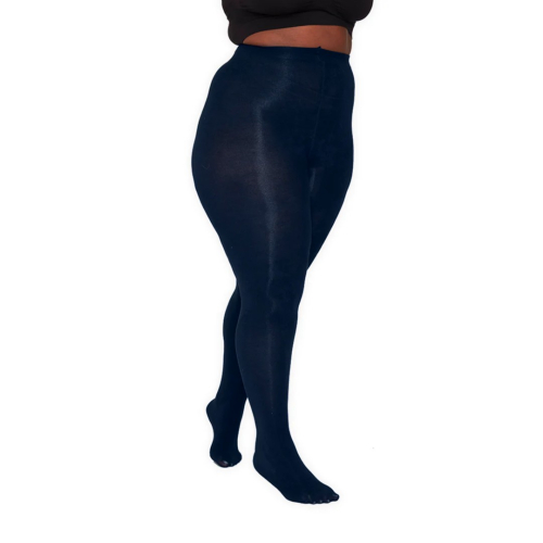 Navy Modal Curvy Super Stretch Strømpebukser fra Pamela Mann