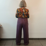 Løstsiddende bukser med regulerbar talje - Mauve