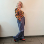 Løstsiddende bukser med regulerbar talje - Light Blue