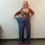 Løstsiddende bukser med regulerbar talje - Light Blue