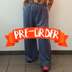 Løstsiddende bukser med regulerbar talje - Light Blue