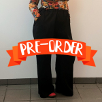 Løstsiddende bukser med regulerbar talje - Black