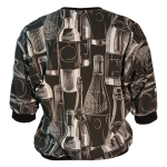 Botan Bluse - Wine o'clock. Løstsiddende plus size bluse fra Amamiko