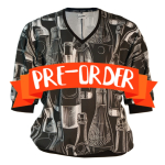 Botan Bluse - Wine o'clock. Løstsiddende plus size bluse fra Amamiko