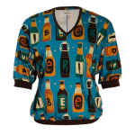 Botan Bluse - Beer Me!. Løstsiddende plus size bluse fra Amamiko