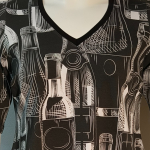 Sakura Bluse - Wine o'clock. A-formet bluse fra Amamiko