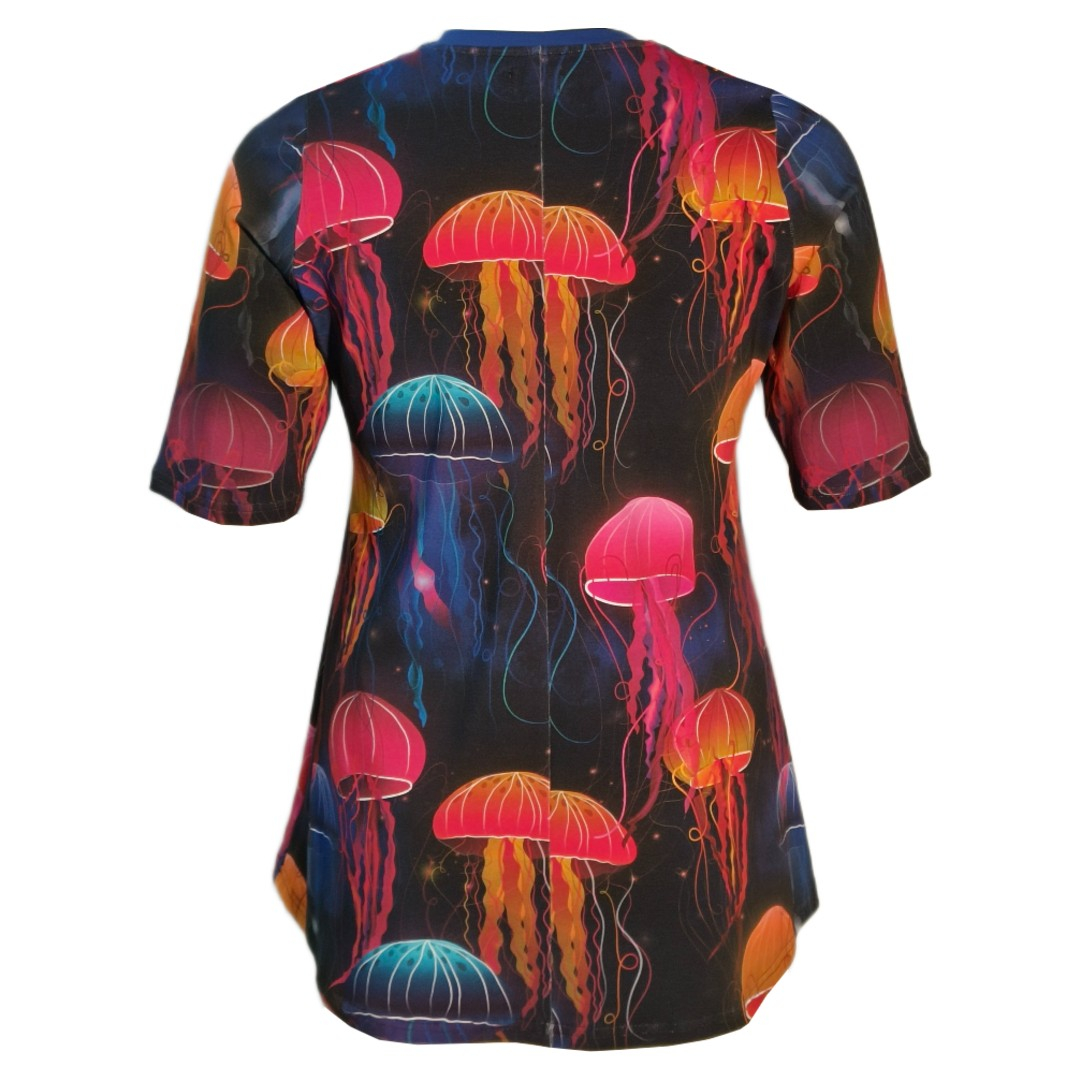 Sakura Bluse - Jellyfish. Bluse med A-form fra Amamiko