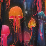 Sakura Bluse - Jellyfish. Bluse med A-form fra Amamiko