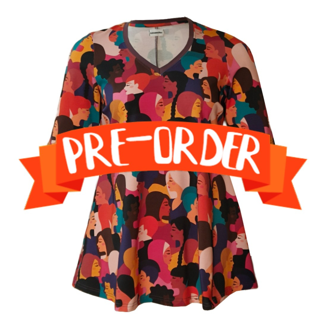 Sakura Bluse - Diversity. Bluse med A-form fra Amamiko