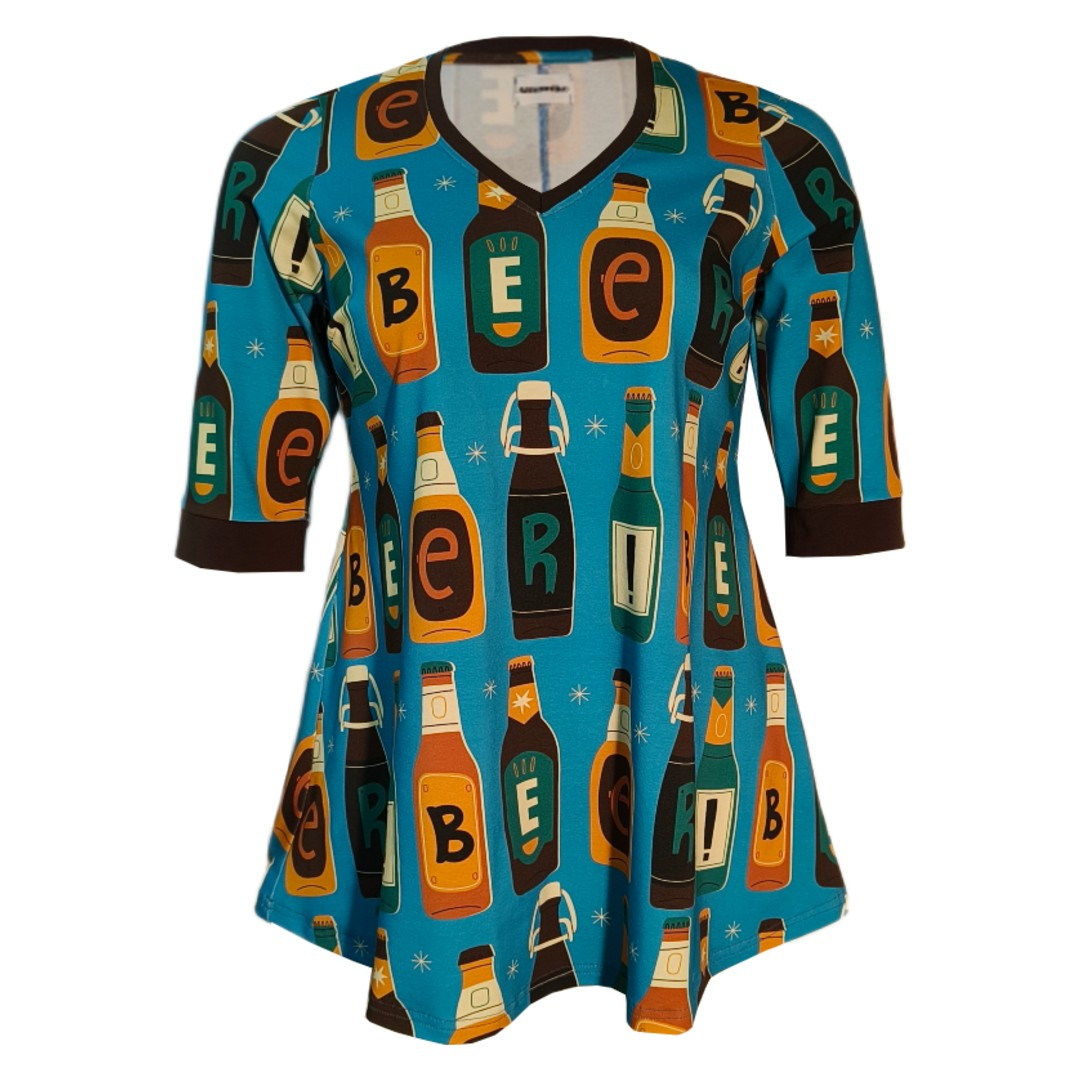 Sakura Bluse - Beer Me!. Bluse med A-form fra Amamiko