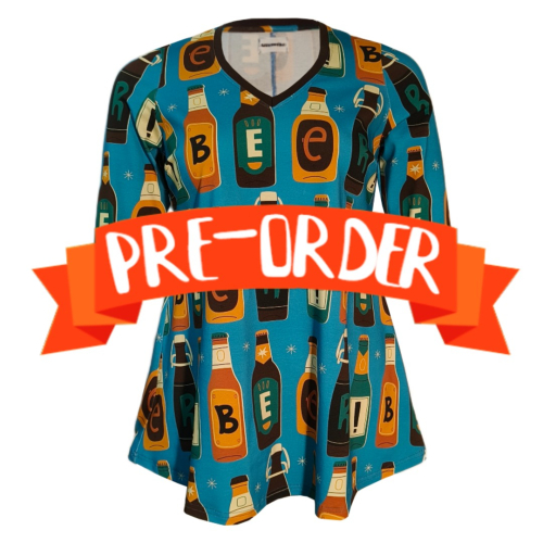 Sakura Bluse - Beer Me!. Bluse med A-form fra Amamiko