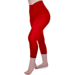 Red 50 Denier Super Stretch Capri Leggings