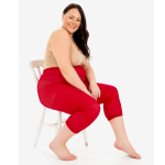 Red 50 Denier Super Stretch Capri Leggings
