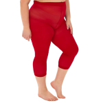 Red 50 Denier Super Stretch Capri Leggings