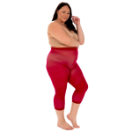 Red 50 Denier Super Stretch Capri Leggings
