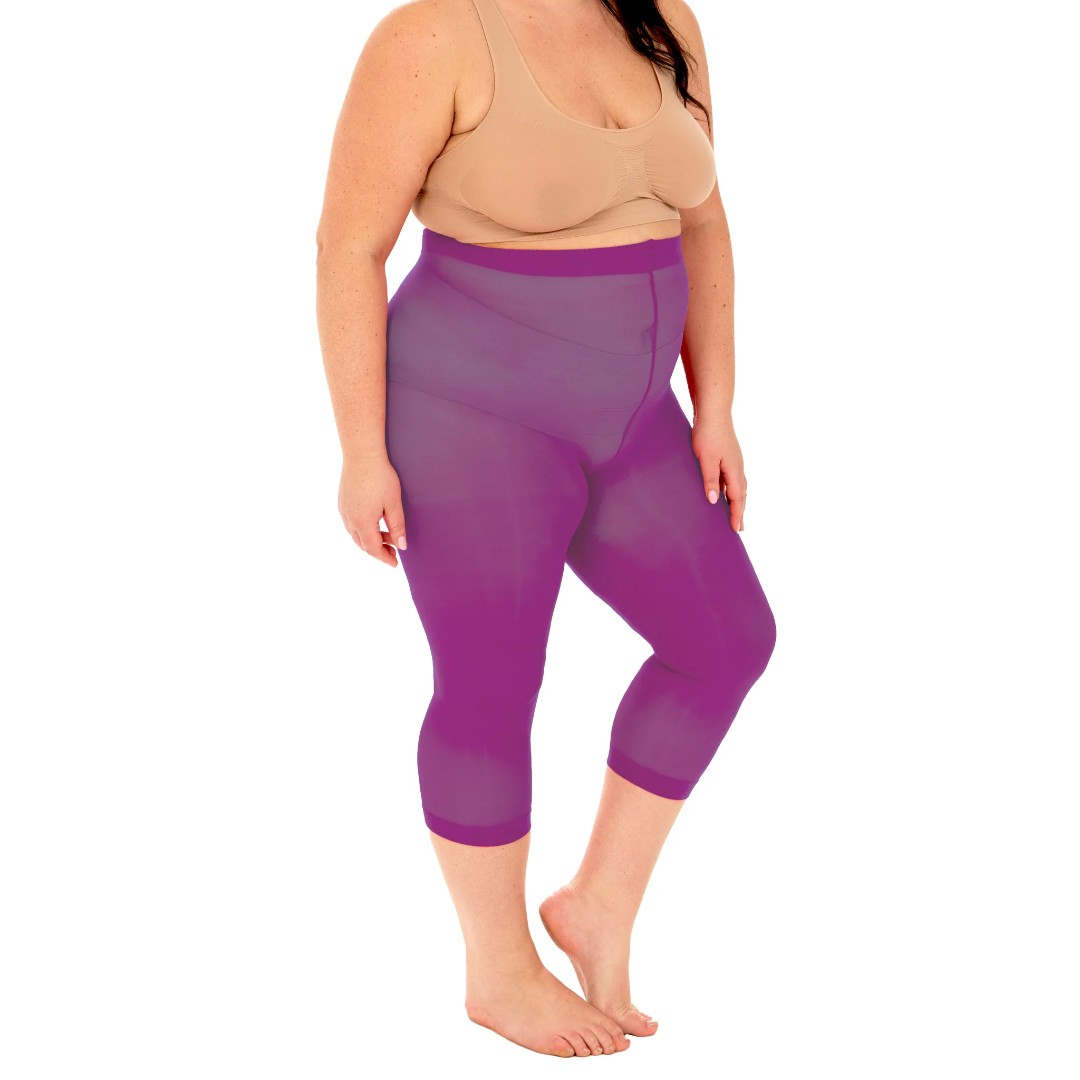 Violet 50 Denier Super Stretch Capri Leggings
