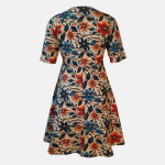 Blomstret kjole - Takasaki Navy Flower fra Amamiko