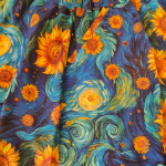 Kobe Blue Sunflower – nederdelen, der spreder ren glæde og tilfører et betagende kunstnerisk udtryk til dit outfit.