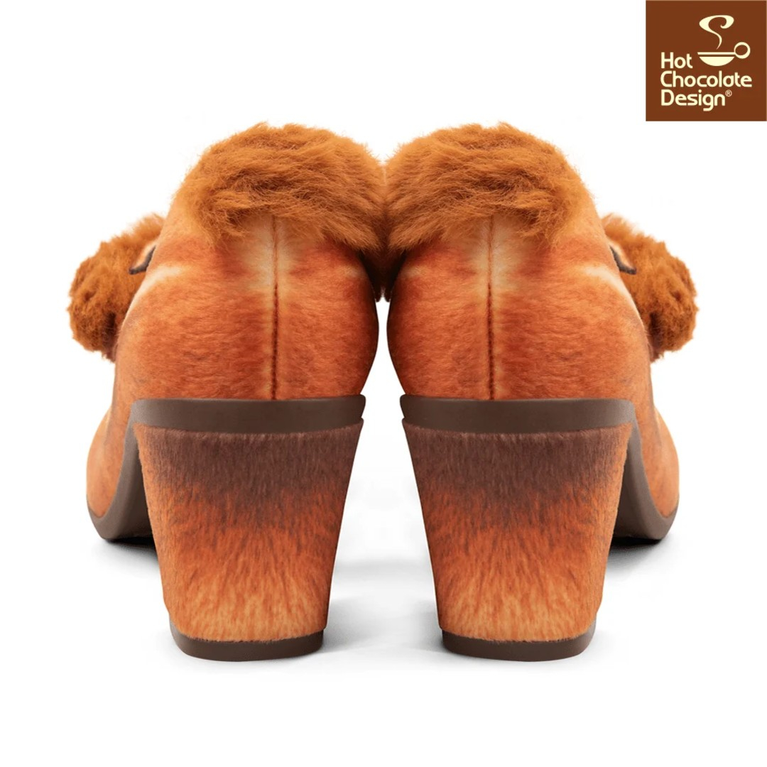 Hot Chocolate Design Midi Heels Nutty Cheeks – Unikke veganske retrohæle