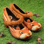 Hot Chocolate Design Midi Heels Nutty Cheeks – Unikke veganske retrohæle