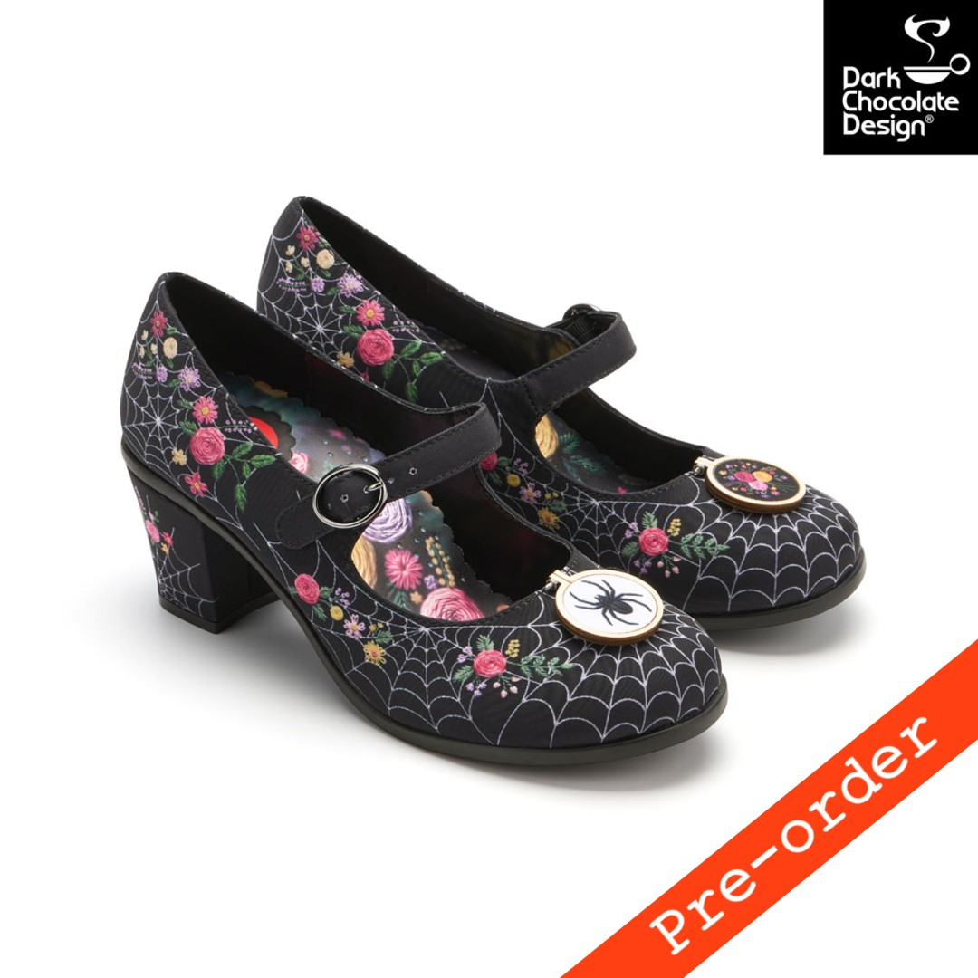 Hot Chocolate Design Widows Bloom Midi Heels – Gotiske veganske hæle