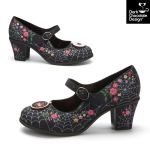 Hot Chocolate Design Widows Bloom Midi Heels – Gotiske veganske hæle